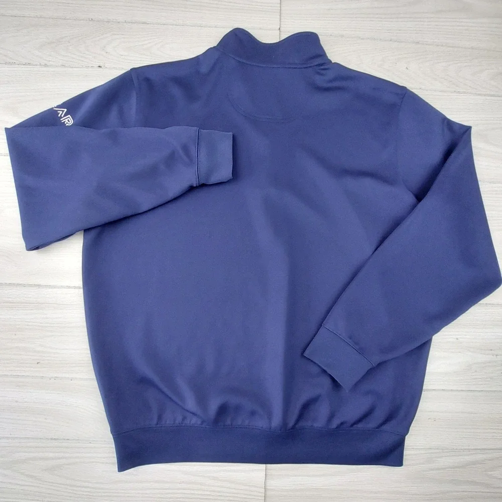 Fairway & Greene Quarter Zip Pullover Mens XL Navy Blue Tech Stretch Golf CLEAR